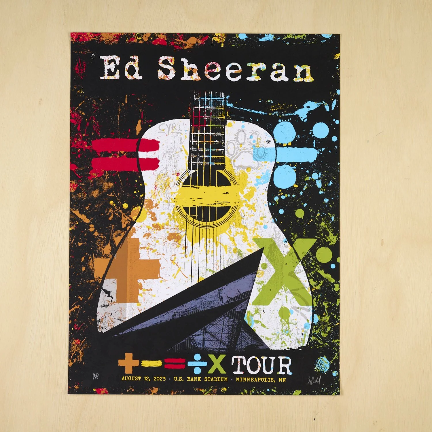 Ed Sheeran Mathematics Tour — Dogfish Media Screen Print Art